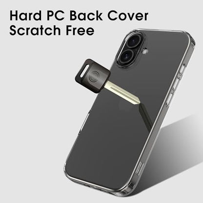 Compatible with iPhone 16 Case Clear, [Not Yellowing] [Drop Protection], Slim Clear iPhone Case for Apple iPhone 16 6.1inch with Shockproof Bumper - size: iPhone 16 6.1''