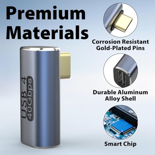Cyberguys! USB C Right Angle Adapter PD 240W for Thunderbolt 4/3, 2-Pack - style: Angle-Vertical