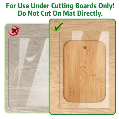 Non-Slip Cutting Board Mat, 10" x 15" Anti-Slip Cutting Board Mat for - color: Clear