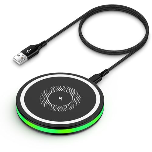 Samsung Galaxy S26 Ultra Wireless Charger Fast Charging Pad for Galaxy S26 Ultra S26 S25 S24 S23 Wireless Phone Charger Android Charging Station Cargador Inalámbrico para for iPhone 17e 17 Pro Max 16