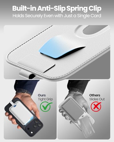 FlyReal for MagSafe Wallet, with Anti-Loss Lanyard, White - color: White