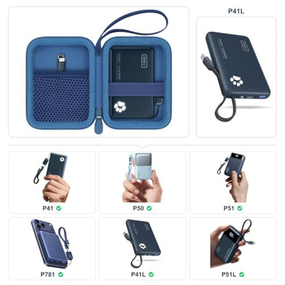 khanka Hard Protective Case for INIU 45W Fast Charging Charger,Blue - color: blue