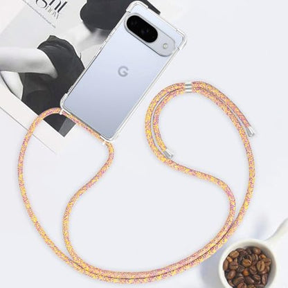 for Google Pixel 10 Crossbody Case Clear Neck Hanging Strap Adjustable Shoulder Lanyard Phone Cover Women Girls Soft TPU Slim Anti-Drop Protection Mobile Case for Pixel 10 - Rainbow - size: for Google Pixel 10
