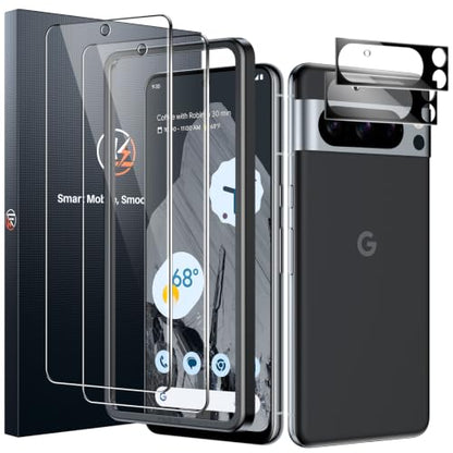 LK 2+2 Pack for Google Pixel 8 Pro Screen Protector+Camera Lens Protector - color: transparent-1