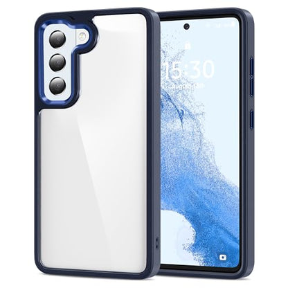 HOOMIL Case for Samsung Galaxy S22 Plus 5G 6.6-Inch, Non-Yellowing, Drop Protection, Anti-Scratch Transparent Hard Back Phone Cover - Blue - color: Blue, size: Samsung Galaxy S22 Plus