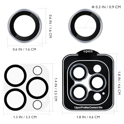 YARNOW 3sets Camera Lens Protective Films with Positioning Tool for Pro Anti-scratch Tempered Cover Easy Installation Dust and Fingerprint Resistant