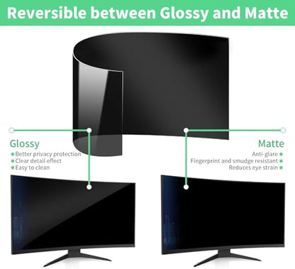 2 Pack 34 Inch Privacy Screen for 21:9 Curved and Flat Monitors - size: 2 Pack-34''Monitor Screen Protector (21:9)