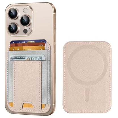 Upgraded for Magsafe Wallet, 7 Card Holder, RFID Blocking, Strongest Magnet | Magnetic Wallet for iPhone 17/16/15/14/13/12 Series, Magnetic Card Holder, 2 Card Slots, Vegan Leather, Desert Titanium Gold - color: Desert Titanium Gold-Upgraded