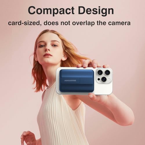 AOGUERBE for MagSafe Portable Charger, 10000mAh Magnetic Charger for iPhone - color: Royal Blue