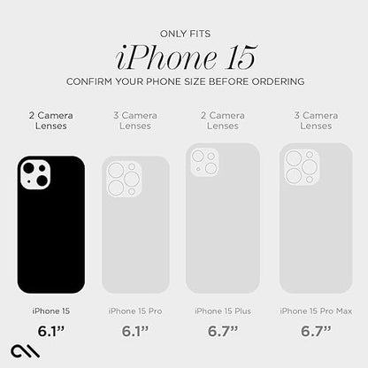 Case-Mate iPhone 15 Screen Protector - 6.1 Inch - Anti-Scratch Tempered Glass with Shatter Protection - Durable 9H Glass with Touch Sensitivity, High Clarity, Case Friendly, Easy to Apply - size: iPhone 15