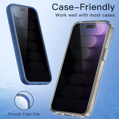 JETech Privacy Screen Protector for iPhone 15 Pro Max, 2-Pack - size: iPhone 15 Pro Max
