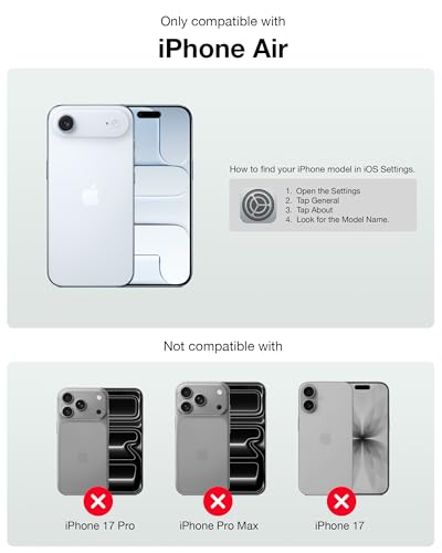 Crystal Fit Magnetic Clear Case for iPhone Air, Compatible with MagSafe, Anti Yellowing, Slim Protective Cover - size: iPhone Air