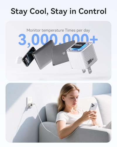 Kuulaa USB C Charger Block 35W iPhone Charger Fast Charging GaN PPS Compact Wall Chargers Block, USB-C Power Adapter for iPhone 16/15/14/13, Galaxy S25/S24/S23 (White)
