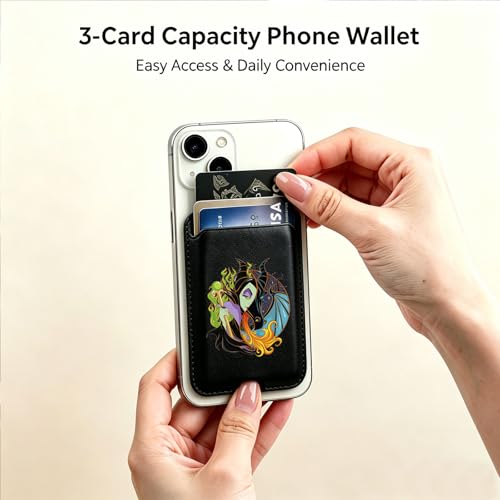 MNIGIU Fantasy Villain Phone Wallet Dark Fairy Dragon Phone Card Holder Gothic Movie Fan Gifts Villain Merch (Villain Phone Wallet)