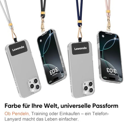 Phone Lanyard Crossbody/Neck Universal Adjustable Cell Phone Strap - color: Navy Blue