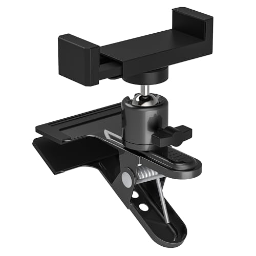 Metal holder Clip Clamp Mount 360 Degree Rotation 1/4 inch Screw for iPhone 16 15 14 13 12 series Samsung Oneplus Xiaomi Cell Phones and Arlo/Blink/Eufycam/Wyze/Nest/reolink/Tapo camera series