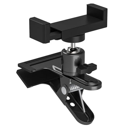 Metal holder Clip Clamp Mount 360 Degree Rotation 1/4 inch Screw for iPhone 16 15 14 13 12 series Samsung Oneplus Xiaomi Cell Phones and Arlo/Blink/Eufycam/Wyze/Nest/reolink/Tapo camera series