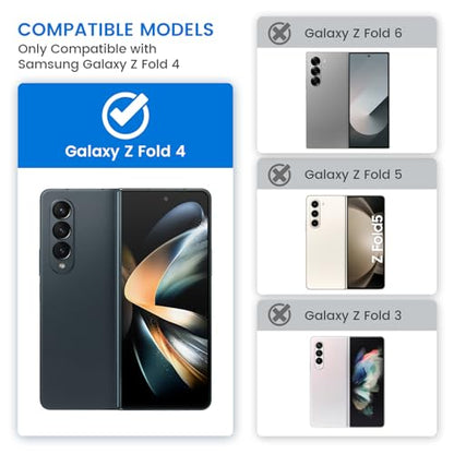 VEGO for Samsung Z Fold 4 Case with Belt Clip Holster and Kickstand - color: A-Red, size: Galaxy Z Fold 4