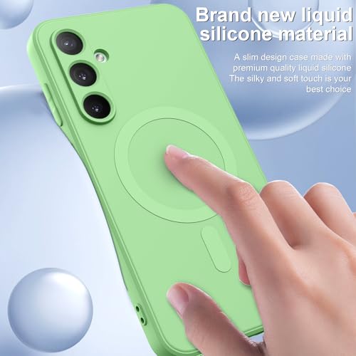 for Galaxy A16 5G Case,Magnetic,Wireless Charging,Slim - color: light green