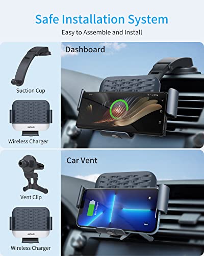 Dual Coil Wireless Car Charger Mount,for Galaxy Z Fold Series