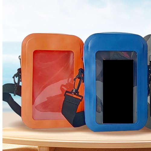 Waterproof Phone Pouches for Outdoor Activities Touch Screens Phones Dry Bag with Adjustable Strap for Most Smartphones - color: Black