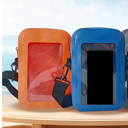 Waterproof Phone Pouches for Outdoor Activities Touch Screens Phones Dry Bag with Adjustable Strap for Most Smartphones - color: Black