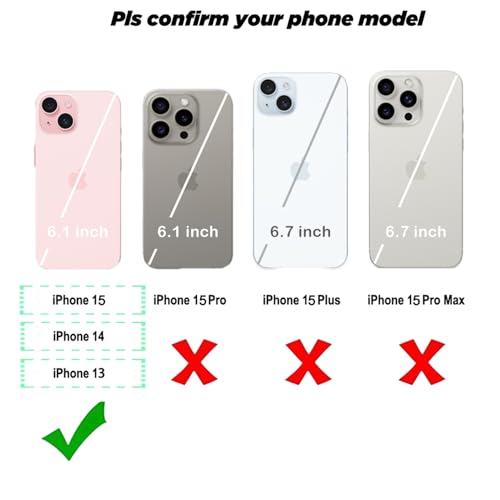 for iPhone 15/14/13 Case Tortoise Shell Cute Design | [Military Grade Protection], 8FT Drop Resistant Shockproof Heavy Duty Phone Case Cover Women Men for iPhone 15 /14/13 6.1” - size: iPhone 15/14/13