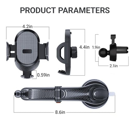 Suction Cup-Type Center Console Navigation Bracket, 360° Rotating Hands-Free Car Mobile Phone Mount, Automobile Cell Phone Holder Car for Dashboard Windshield Vent Fit for All Smartphones
