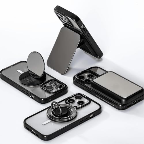 CASETiFY Snappy Card Holder Stand Compatible with Magsafe - Clouds - Silver Mirror - color: Clouds - Silver Mirror