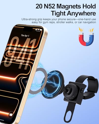 Vitog Gym Magnetic Phone Holder for MagSafe, 20X N52 Magnets