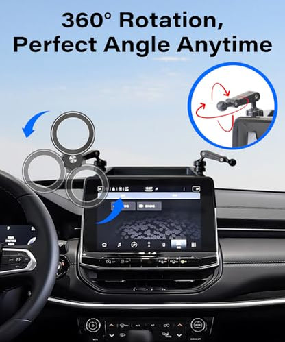 Car Phone Holder for 2022-2026 Jeep Compass 10.1-inch Screen Accessories - size: for 2022-2026 Jeep Compass(10.1 Inch+Storage Tray)