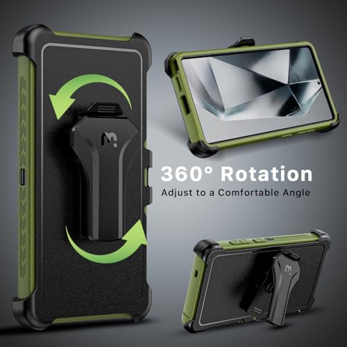 M MYBAT PRO for Samsung Galaxy S25 Ultra Case with 360° Rotating Stand - color: Army Green, size: Samsung Galaxy S25 Ultra