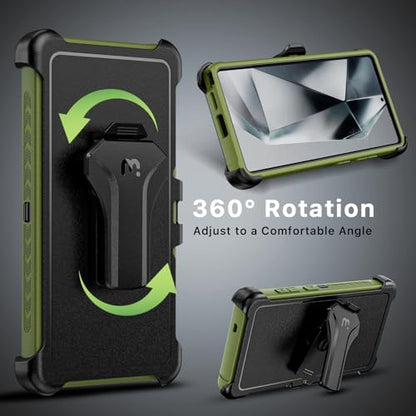 M MYBAT PRO for Samsung Galaxy S25 Ultra Case with 360° Rotating Stand - color: Army Green, size: Samsung Galaxy S25 Ultra