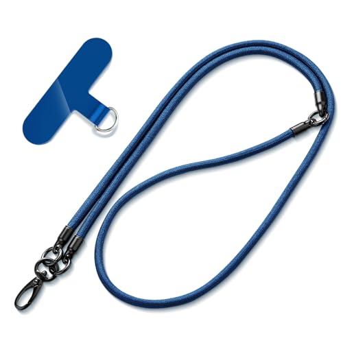 3-in-1 Cell Phone Lanyard, Crossbody Strap, Neck Holder & Wrist Lanyard, Anti-Theft Phone Strap, Detachable Universal Smartphone Straps with a Tap, Durable Hook-Blue - color: 3 in 1 Strap-blue