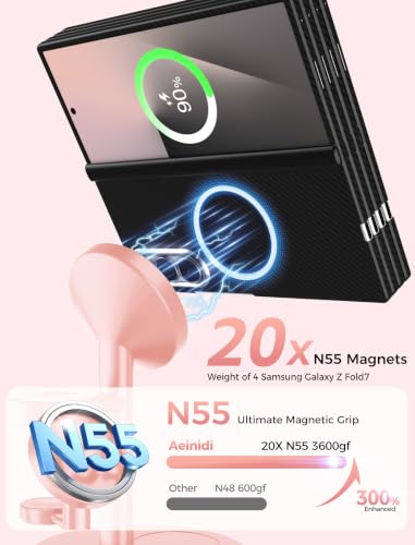 Aeinidi Super Fast Strong Magnetic Wireless Charger for Samsung - color: Pink, size: 15W