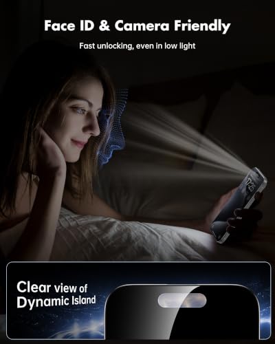 UNBREAKcable iPhone 15 Pro Max Privacy Screen Protector 2-Pack, Upgraded Dual-Tempered Glass + 2 Camera Lens Protectors, 25° Anti-Spy, Military-Grade 9H+, HD Clear, Anti-Fingerprint, 6.7 Inch - size: iPhone 15 Pro Max