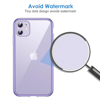 JETech Case for iPhone 11, Anti-Yellowing, Deep Purple | Shockproof Protection, Scratch Resistant Hard PC Back, Durable Transparent TPU Bumper - color: Deep Purple