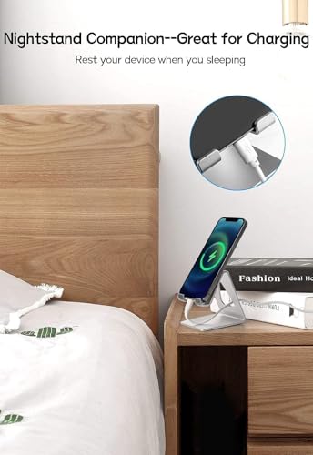 Aoviho Cell Phone Stand for Desk, Aluminum Phone Holder,Silver - color: Silver