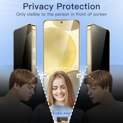 JETech Privacy Screen Protector for Samsung Galaxy S24, 2-Pack - size: Galaxy S24