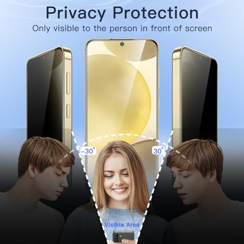 JETech Privacy Screen Protector for Samsung Galaxy S24, 2-Pack - size: Galaxy S24