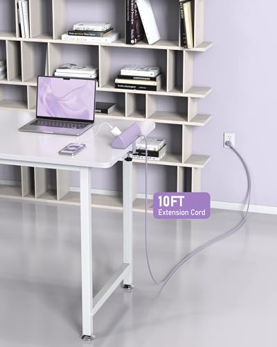 Jgstkcity Desk Clamp Power Strip USB C 45W,8 USB,10FT,Pink - color: Purple, size: 10 FT