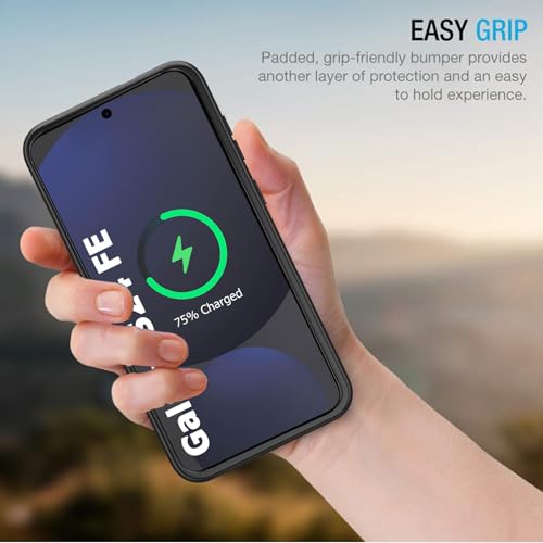 Battery Case for Galaxy S24 FE,12000mAh Portable Protective Smart Wireless Charging Case Support Carplay Compatible with Galaxy S24 FE(6.7 inches)Rechargeable Extended Battery Charger Case(Black) - size: for Galaxy S24 FE