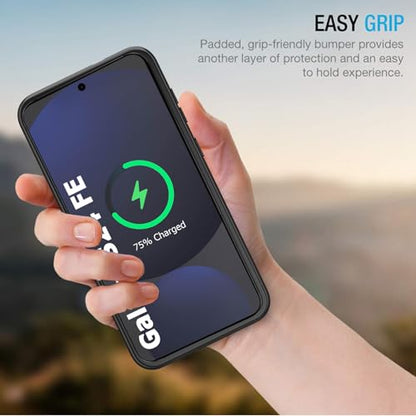 Battery Case for Galaxy S24 FE,12000mAh Portable Protective Smart Wireless Charging Case Support Carplay Compatible with Galaxy S24 FE(6.7 inches)Rechargeable Extended Battery Charger Case(Black) - size: for Galaxy S24 FE
