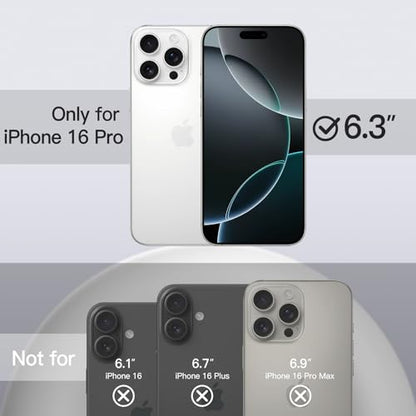 JETech Silicone Case for iPhone 16 Pro, White | Silky Soft Touch, Shockproof Protection, Scratch Resistant, Microfiber Lining - color: White, size: iPhone 16 Pro