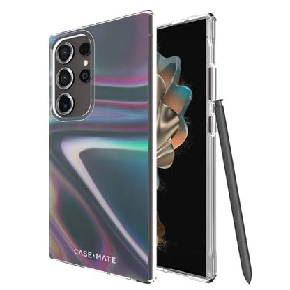 Case-Mate Soap Bubble Samsung Galaxy S24 Ultra 5G Case [6.8"] [12ft Drop Protection] [Wireless Charging] Phone Case for Samsung Galaxy S24 Ultra 5G - Iridescent Swirl Effect, Shockproof - Iridescent - color: Iridescent