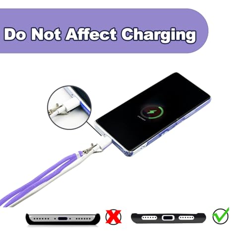 8 Packs Cell Phone Lanyards for Around The Neck,Adjustable Crossbody Phone Strap,Lanyard Phone Holder - color: Purple