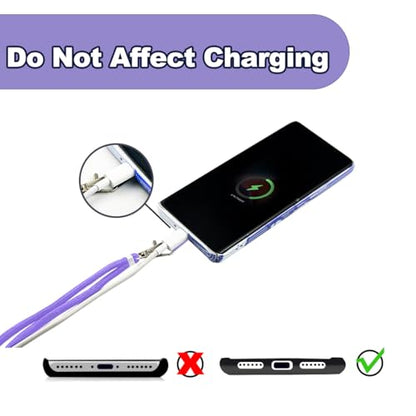 8 Packs Cell Phone Lanyards for Around The Neck,Adjustable Crossbody Phone Strap,Lanyard Phone Holder - color: Purple