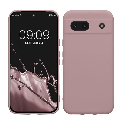 kwmobile Case Compatible with Google Pixel 8a Case - Protective Slim TPU Phone Cover - Soft Matte Finish - Nude Lilac - color: Nude lilac