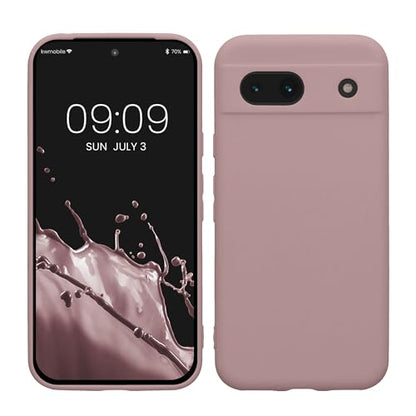 kwmobile Case Compatible with Google Pixel 8a Case - Protective Slim TPU Phone Cover - Soft Matte Finish - Nude Lilac - color: Nude lilac