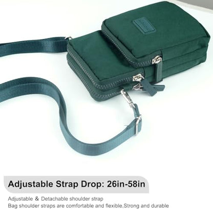 JANKS Small Crossbody Bags for Women Mini Cell Phone Purses Handbag Shoulder Bag - color: E-green
